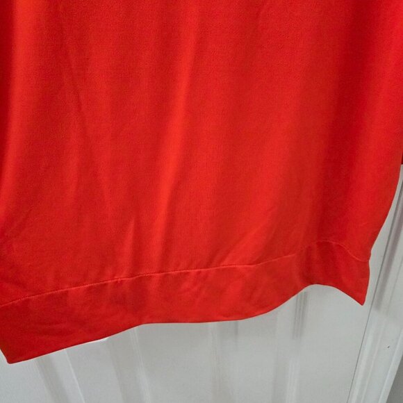 Chico's Oversized Top Womens Size 00 US XS Orange Red 3/4 sleeves Slinky Stretch - Picture 8 of 8